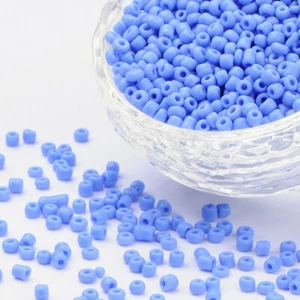 50g 3mm cornflower blue glass seed beads - beading, DIY crafts, jewellery making - Picture 1 of 3