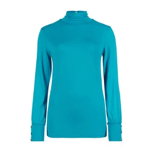 New Roll Polo Neck Womens Long Sleeve Plus Size Top - Size 24 - Ex Famous Store - Picture 1 of 4