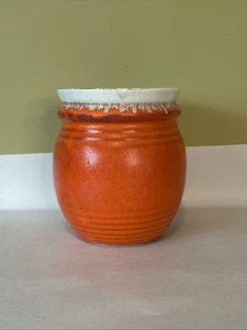 Vaso vintage McCoy ceramica arancione smalto a goccia retrò anni 70 vaso accento - Foto 1 di 12