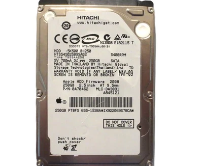 Hitachi HTS545025B9SA02 0A70462 DA3031 Thailand 2.5" 250gb Sata HDD MAY-2009 - Image 1 of 2