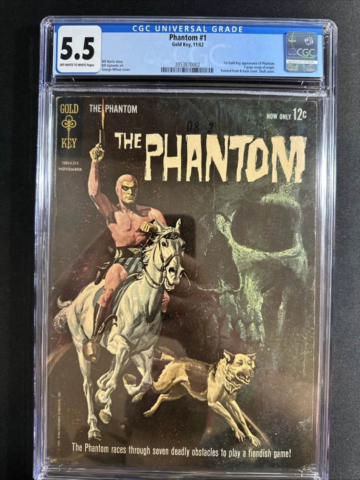Phantom #1 1962 CGC 5,5 1962 OW a páginas blancas cubierta de calavera llave dorada *S2 Foto 1 de 3