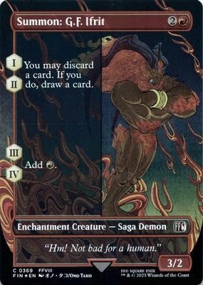 Summon: G.F. Ifrit FOIL BORDERLESS Final Fantasy Magic MTG NM - Image 1 of 2