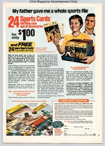 Sportscaster Cards File 24 Sports Card Set Promo Vintage 1978 Advertisement - Picture 1 of 4