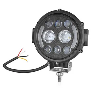 1x Cápsulas de luces de conducción LED puntuales de 7 pulgadas con luces LED todoterreno redondas de inundación DRL 12V - Imagen 1 de 12
