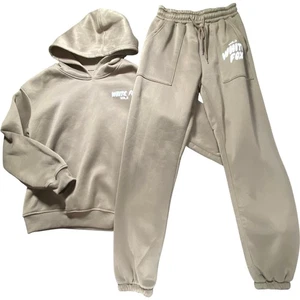 WHITE FOX Tuta Uomo Piccola Beige VOL.3 Casual Felpa con Cappuccio Coulisse - Foto 1 di 21