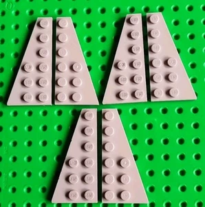 LEGO Wedge Plate 6x3 Light Grey Cut Angled Flat x6 Pieces Bundle 54384 54383 - Picture 1 of 3