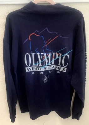 2002 年冬季奥运会官方授权长袖海军蓝衬衫 XL — 第 1/4 张图片
