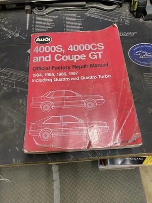 84-87 Audi 4000S 4000CS Quattro Coupe GT Turbo Bentley Manual de reparación de servicio Foto 1 de 4