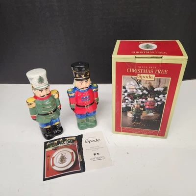 Spode Christmas Tree Nutcrackers Salt & Pepper Shaker Set NIB - Image 1 of 4