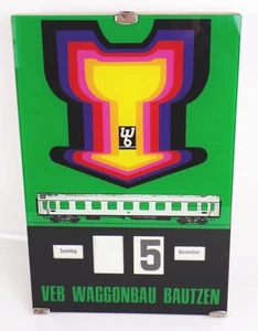 Drehkalender VEB Waggonbau Bautzen DDR Ewiger Kalender  - Bild 1 von 7