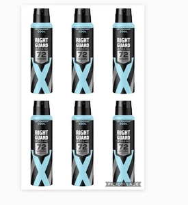 Right Guard Men Deodorant Xtreme Cool 72H Anti-Perspirant Spray 6x150ml Pack - Picture 1 of 7
