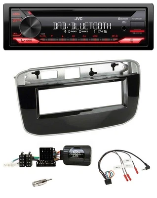JVC CD DAB USB Bluetooth Lenkrad Autoradio für Fiat Punto Punto Evo ab 2009 - Bild 1 von 4