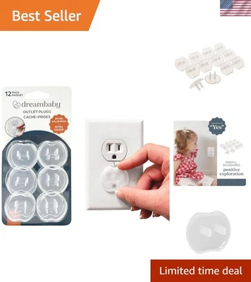 Cubiertas de plástico para enchufes de salida de seguridad para bebés - Paquete de 12 - Cubiertas de salida a prueba de bebés Foto 1 de 4