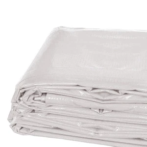 Heavy Duty Waterproof Tarp 12x16 PVC Vinyl Tarpaulin White Ground Cover - Picture 1 of 7