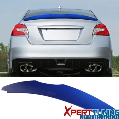 Fits 15-21 Subaru WRX STI Painted #K7X Wr Blue Pearl Rear Trunk Spoiler Wing ABS Foto 1 de 4