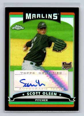 2006 Topps Chrome - Scott Olsen #343 - Black Refractor Autograph 082/200 - Image 1 of 2