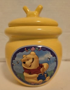 Winnie The Pooh Yellow Huney Pot Jar With Lid No Spoon Houston Harvest Yellow - Picture 1 of 6
