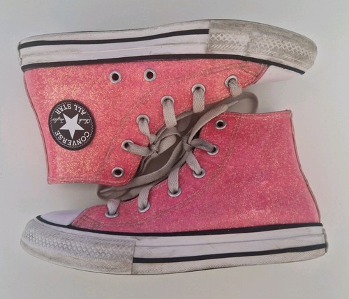 Scarpe da ginnastica Converse All Star Hi Top rosa lucido bambina 13 UK 32 EU