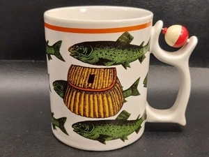 Vintage 1997 Dept Department 56 Spinners Fish Fishing Bobber Coffee Cup Mug - Picture 1 of 5