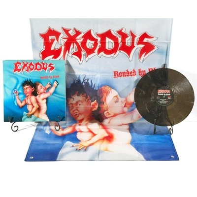 EXODUS Bonded By Blood LP 40th Anniversary Edition Onyx Vinyl + Poster Flag Foto 1 de 4