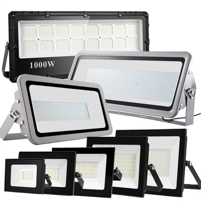 10-1000 Watt LED Fluter Außen Strahler Fassadenstrahler Baustrahler Scheinwerfer - Bild 1 von 4