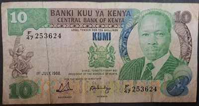 Kenia 1988 10 chelines P20g F47-253624. Foto 1 de 2