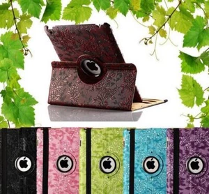 Flower 360 Rotating Case Cover for iPad 11 10 9 8 7 6 5 4 3 mini Air 5th 6th gen - Picture 1 of 13
