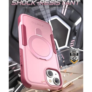 Poetic Neon Series MagPro Case for iPhone 15 Plus ShockProof Cover Pink - Picture 1 of 6