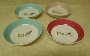 Richard Ginori Gio Ponti Set of 4  Bowls Horse drawn carriage  Italy - Picture 1 of 9