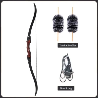 20-50lbs ILF Take Down Recurve Bow 15" Wood Laminated Bow Riser Gift Shock Absor - Image 1 of 4