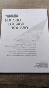 Yamaha KX-580 KX-480 - KX-380 manuale utente - Foto 1 di 4