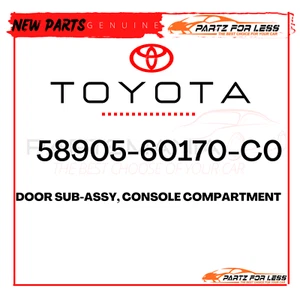 58905-60170-C0 TOYOTA GENUINE DOOR SUB-ASSY, CONSOLE COMPARTMENT 5890560170C0 - Picture 1 of 1
