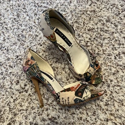 Alice + Olivia 4” Heels Size EU 36, 6 US See size chart Multicolor Canvas - Image 1 of 4