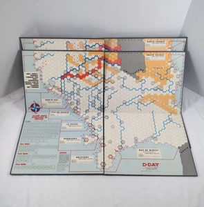 D-DAY War Board Game Used REPLACEMENT BOARD LOT Avalon Hill 1961 - Picture 1 of 4