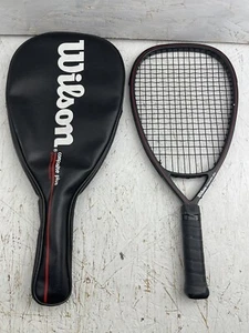 Vintage Wilson Composite Plus Black/Red Small Racketball Raquet w/ Bag USA - Picture 1 of 8