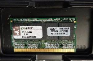 Kingston PC-2700 512 MB MicroDIMM 333 MHz DDR SDRAM Memory (U6464C250) 2.5V - Picture 1 of 2