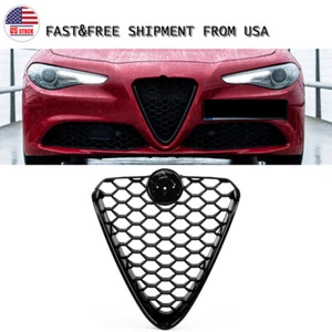 2017-2022 23  For Alfa Romeo Giulia Glossy Black Front Grille Bumper Hood Cover - Imagen 1 de 13