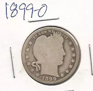 1899-O Barber Quarter - Picture 1 of 2