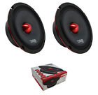 2x DS18 Car Audio 6.5 Slim Midrange Speaker 1000W 4 Ohm /w Bullet PRO-X6.4BMSL
