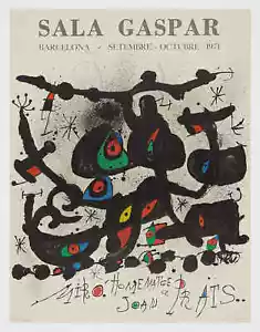 JOAN MIRO Spanish Artist 1971 original lithograph poster Joan Prats Sala Gaspar - Picture 1 of 1