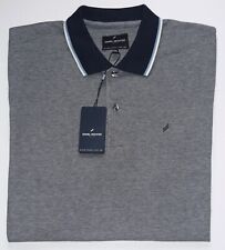 NWT Daniel Hechter Paris Men's Blue Gray Short Sleeve Polo Shirt Size XXL