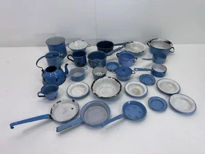 Alt antik Emaille Spielzeug Puppenküche Puppenstube Schüssel Schale Pfanne #9034 - Bild 1 von 12