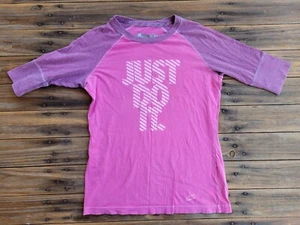Girls 3/4 Sleeve Pink Purple Nike Size 4-6 Vintage - Picture 1 of 7
