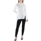 Anne Klein Womens White Cotton Blend Embellished Blouse Shirt XL BHFO 4677