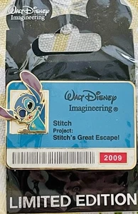 WDI Imagineering Disney ID Badge Series Stitch LE Pin HTF MOC - Picture 1 of 1