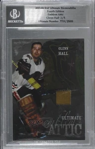 2003-04 ITG Ultimate Memorabilia 4th Edition Emblem Attic /5 Glenn Hall HOF - Picture 1 of 3