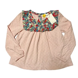 NWT Mini Boden Floral Collar Shirt Size 5/6 - Picture 1 of 5