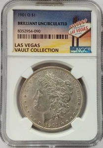 1901-O 1 $ Morgan Dollar NGC Stempelglanz Las Vegas Vault Collection - Bild 1 von 1