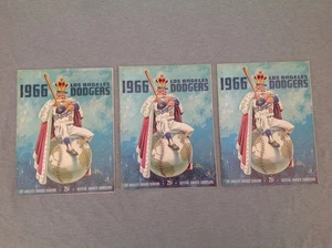 3 Baseballprogramme Los Angeles Dodgers 1966 - Bild 1 von 13