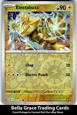 Electabuzz #053/162 SV05: Temporal Forces Pokemon Common Reverse Holo - Image 1 of 2